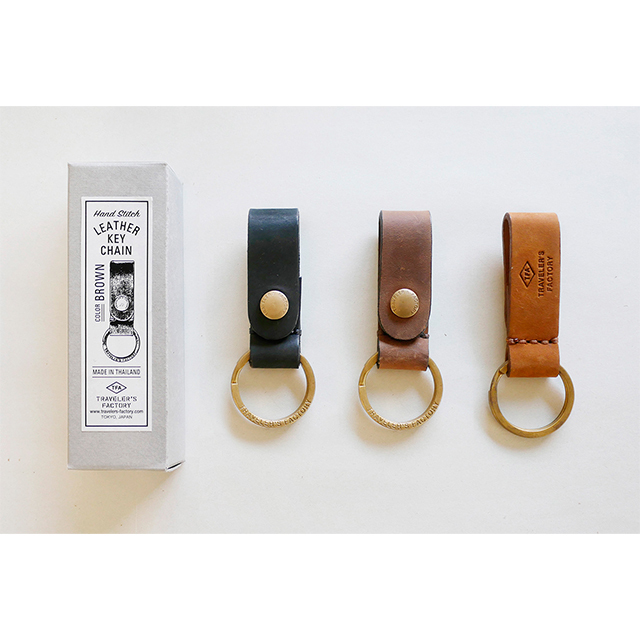 TF レザーキーチェーン 黒 (07100655)