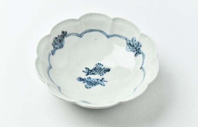 杉本太郎 12 染付7寸輪花鉢 立華 ｜ 暮らしのうつわ花田 和食器 通販