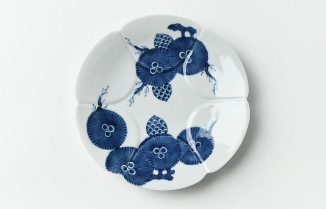 ほたる窯 色絵草花文木瓜皿 ｜ 暮らしのうつわ花田 和食器 通販