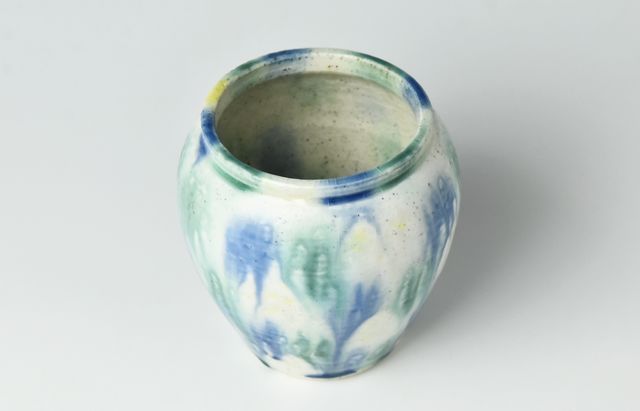 鈴木重孝 8 三彩流し釉蓋付壺（中） ｜ 暮らしのうつわ花田 和食器 通販