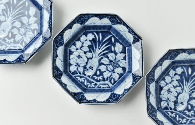 岩永 浩 花鳥外濃文八角5寸皿 ｜ 暮らしのうつわ花田 和食器 通販