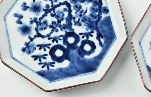 岩永浩 松竹梅文八角小皿 ｜ 暮らしのうつわ花田 和食器 通販