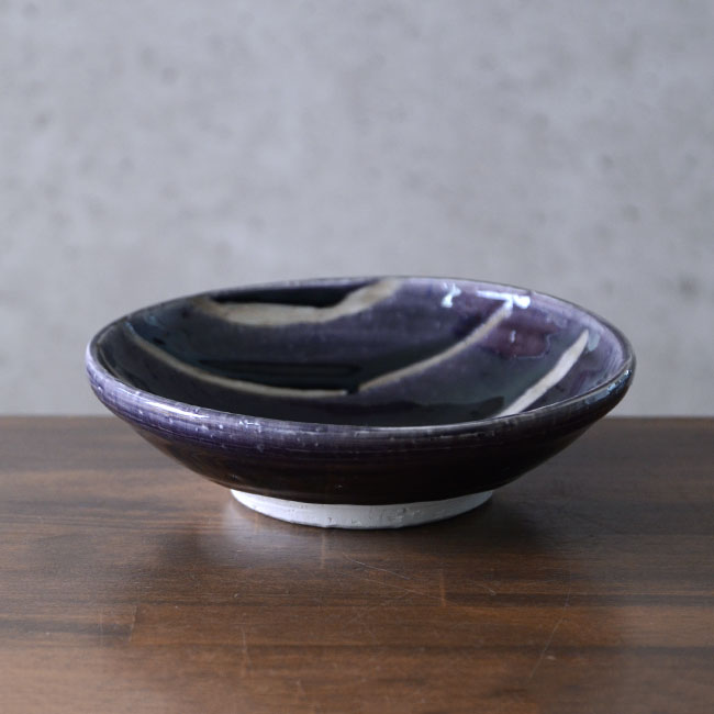 和食器 灰緑釉六寸皿 作家「荒木義隆」