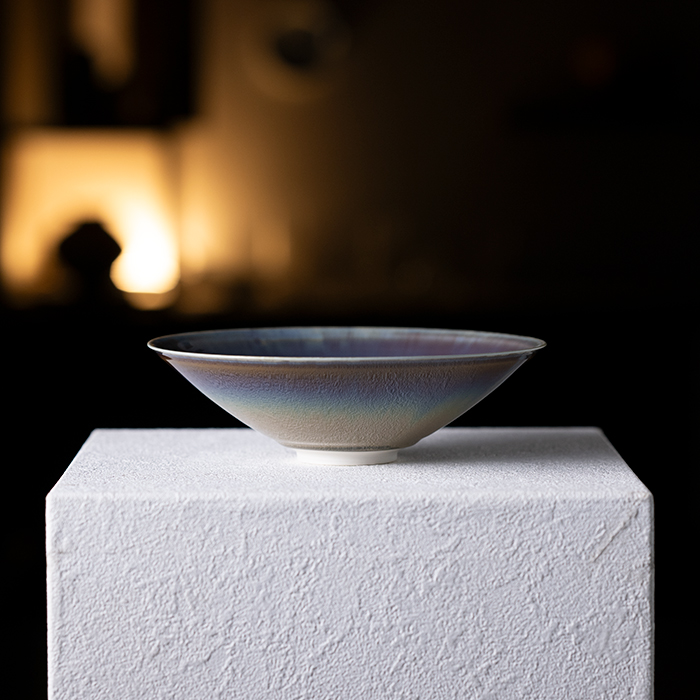 中鉢 | 窯変流彩鉢・白（YN-069） 作家「永草陽平」