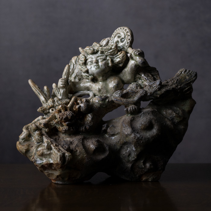 伊賀茶碗 （共箱） 作家「新歓嗣」