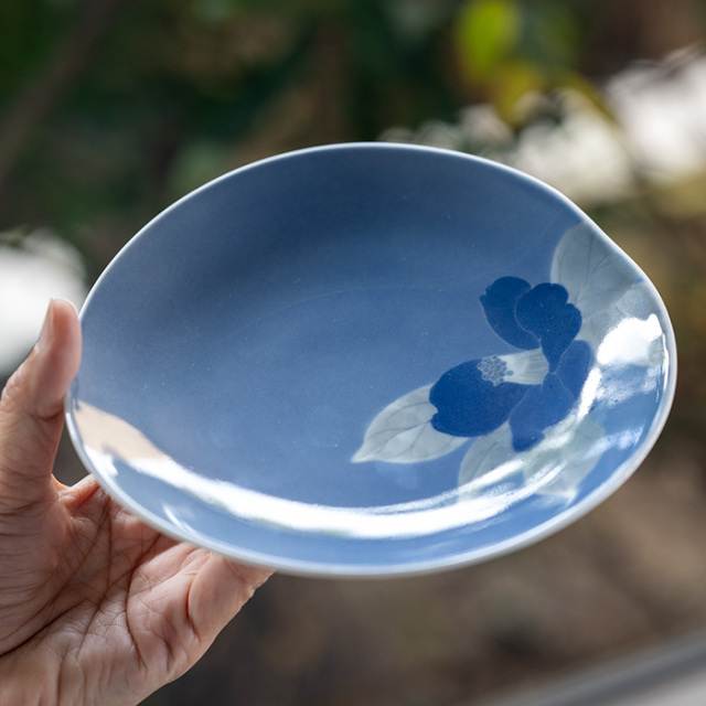 中皿 | 染付皿「ひとひら」(AH-231) 作家「本多亜弥」