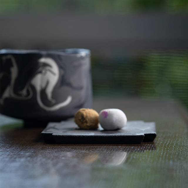 和食器 | 彩墨流十字板皿(S)（JS-727） 作家「瀬津純司」