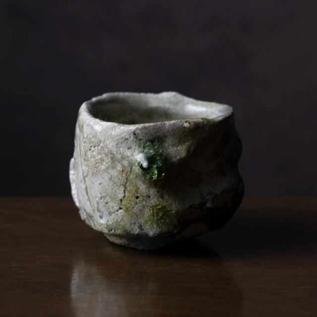 共箱付】伊賀鎬ぐい呑（MA-366) 作家「新学」