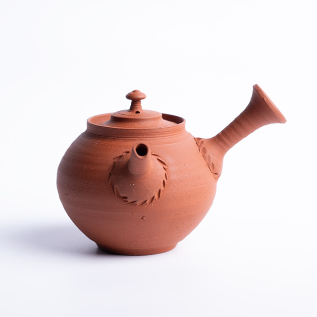 共箱付】朱泥急須 (SOY-439) 作家「山田想」