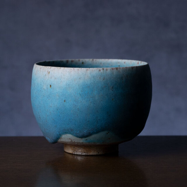 抹茶茶碗 |【共箱付】青茶碗 (SOY-579) 作家「山田想」