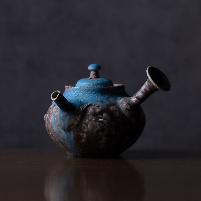 茶器 |【共箱付】青急須 (SOY-593) 作家「山田想」