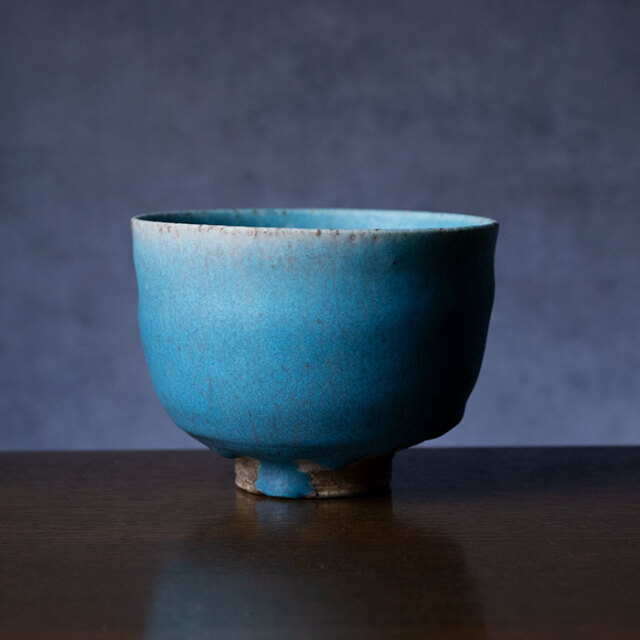 抹茶茶碗 |【共箱付】青茶碗 (SOY-580) 作家「山田想」