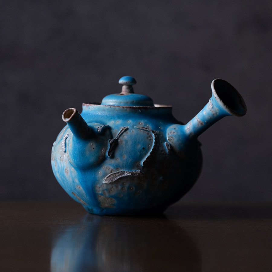 共箱付】青茶碗 (SOY-350) 作家「山田想」