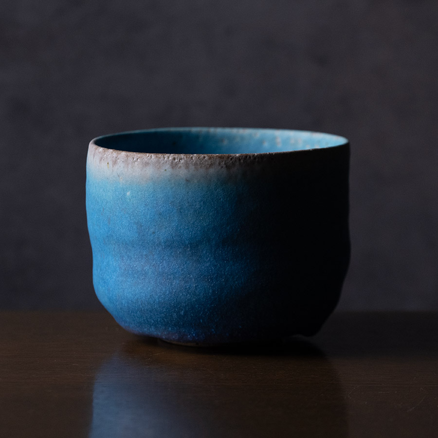 共箱付】青茶碗 (SOY-350) 作家「山田想」