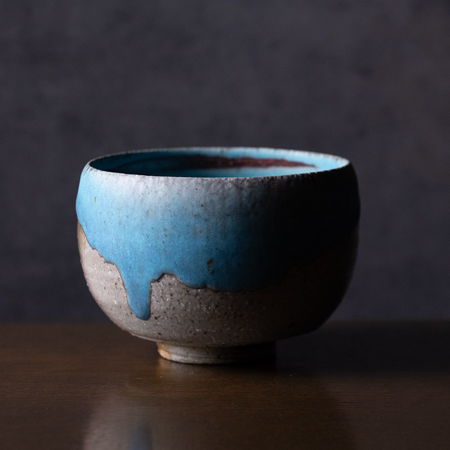 抹茶茶碗 |【共箱付】青茶碗 (SOY-203) 作家「山田想」