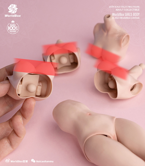 WorldBox】1/6 Girl Body D cup / E cup White & Light Wheat & Wheat