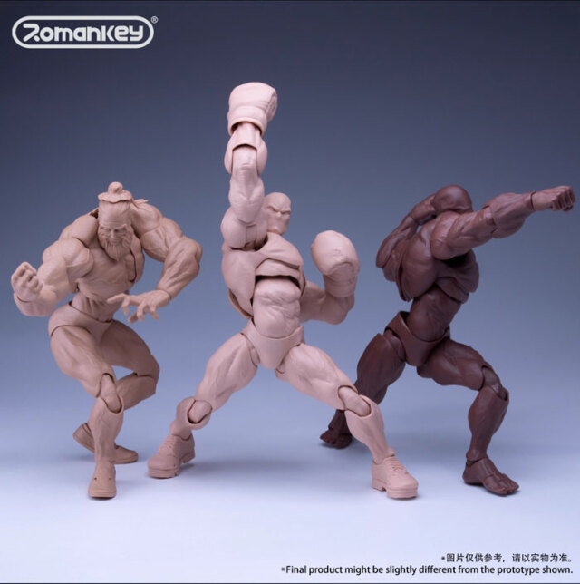 Romankey】UMS003 W/B/Y 1/12 Ultra-Movable Male Figure Big Guy 超
