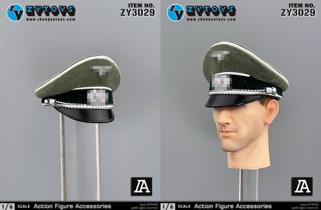 ZYTOYS】ZY3029 WW2ドイツ軍 制帽 軍帽 1/6スケール 帽子