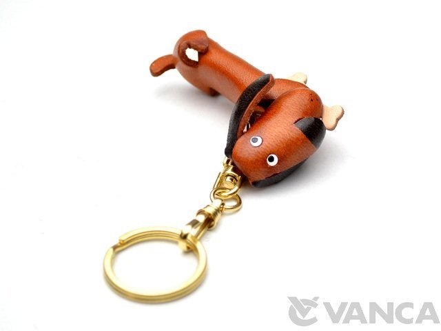 長犬（ながいぬ） キーホルダー 革/レザー 日本製【VANCA/バンカ