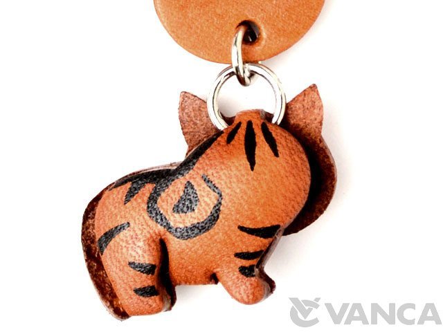 猫キーホルダー アメリカンショートヘアー:レザー本革 -VANCA（バンカ