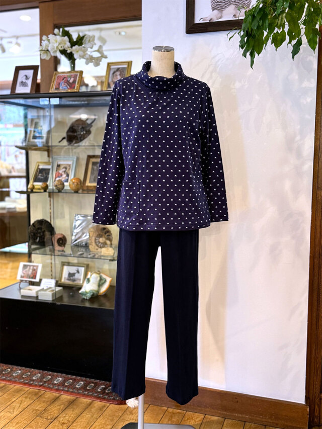 婦人パジャマ・ルームウェア 日本製 星柄 WIND