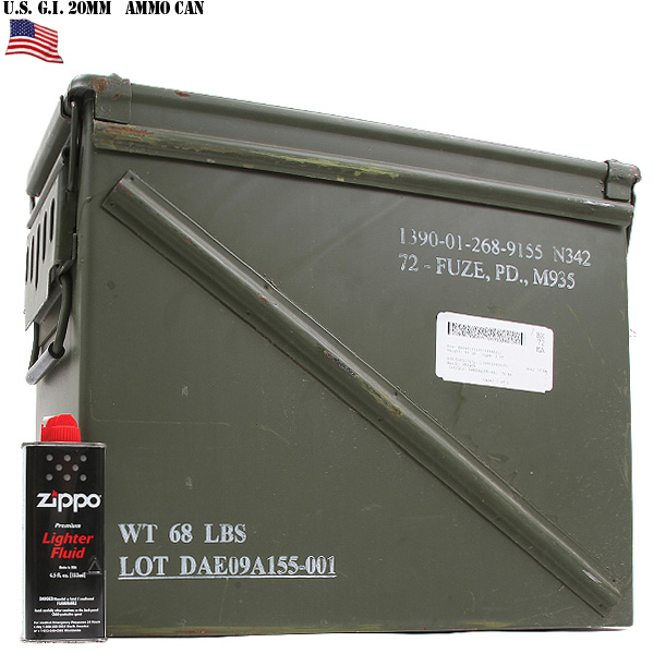 米軍 20MM AMMO CAN アンモボックス 弾薬箱 米軍放出品 ミリタリー