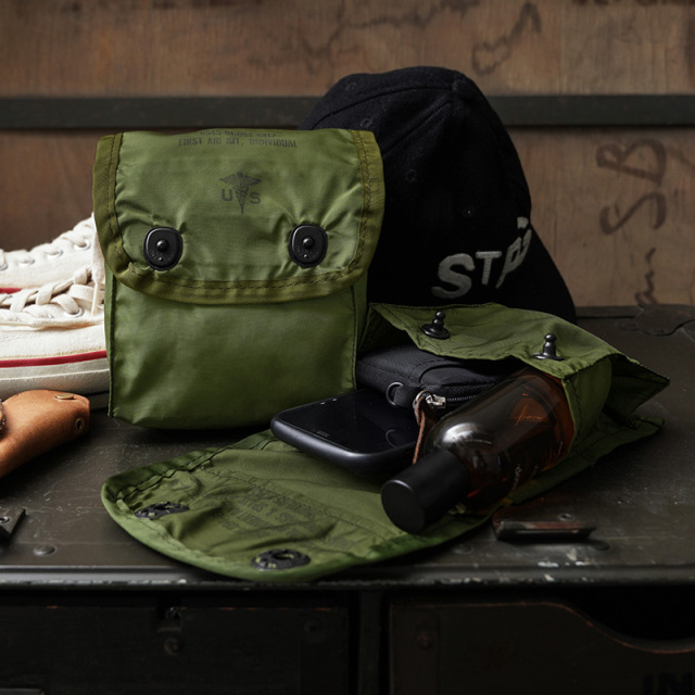 米軍 実物 ファーストエイド レザーポーチ 1955年