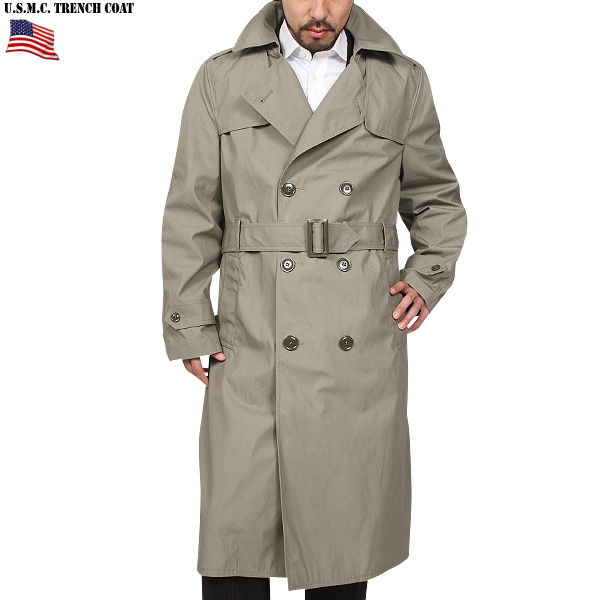 実物 新品 米海兵隊U.S.M.C. トレンチコート ライナー無し ミリタリー