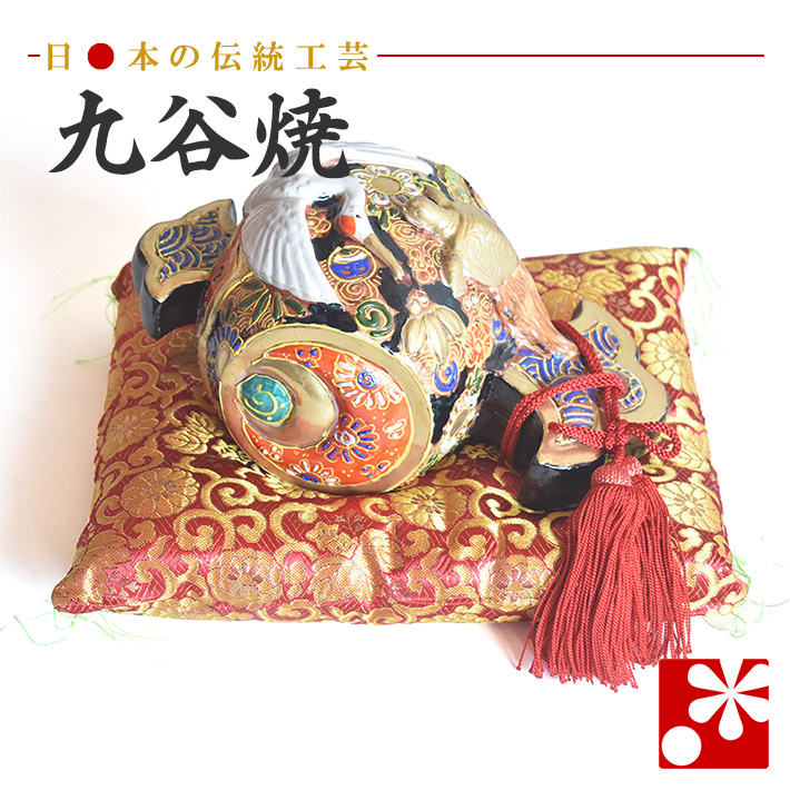 九谷焼 8号打ち出の小槌 鶴亀盛