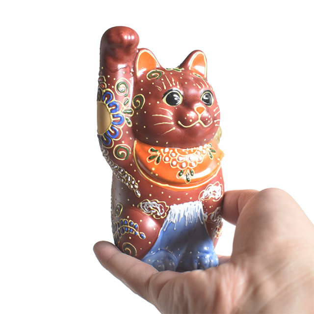 九谷焼 招き猫 富士山