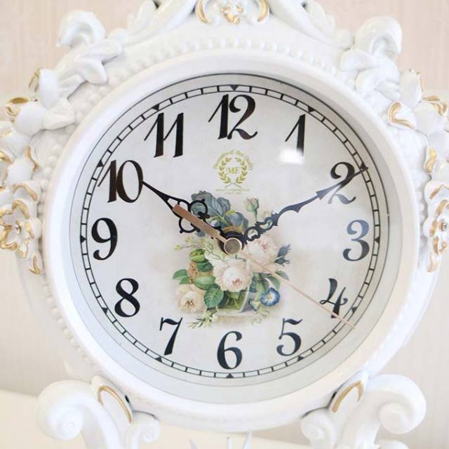 ロココローズ テーブルクロック(置時計)｜姫系インテリア 雑貨