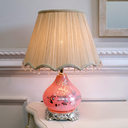 テーブルランプ(ピンクフラワー)｜ロココクラシック 姫系インテリア