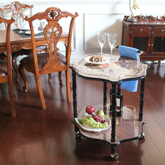 イタリアンスタイル 象嵌ラウンドワゴン 組立式｜おしゃれ家具通販 Y