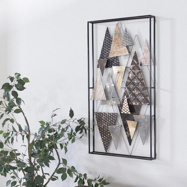アイアン アートパネル ウォールデコレーション トライアングル 50