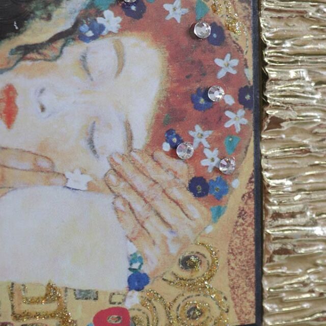 イタリア製 額絵 クリムト 接吻 TypeB ウォールアート｜おしゃれ
