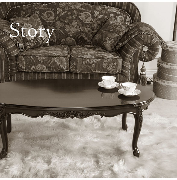 アンティーク調 センターテーブル 幅117cm｜おしゃれインテリア 家具