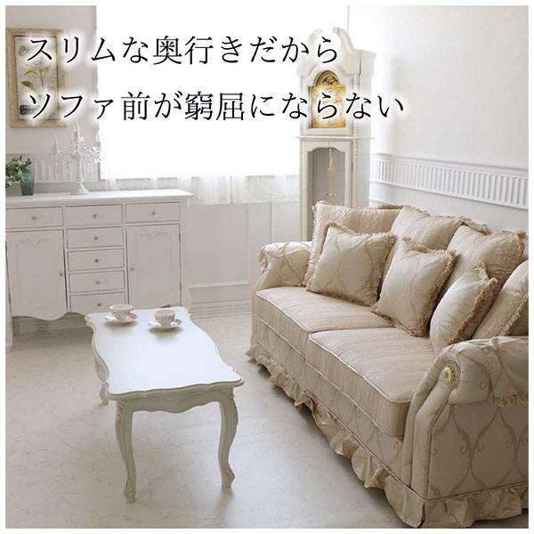 センターテーブル 姫系 おしゃれ 輸入家具 丸 ロココ調 リビング