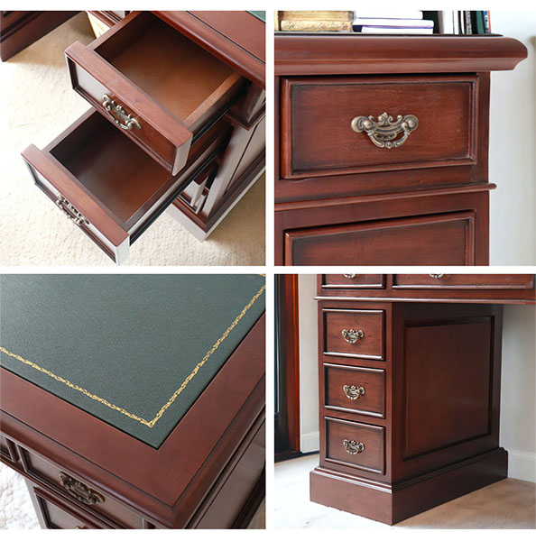 プレジデントデスク コンパクト 120cm 机 学習デスク 輸入家具