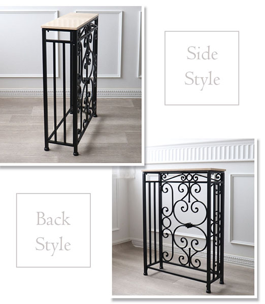 大理石使用 アイアンコンソール アンティーク調 おしゃれ 輸入家具