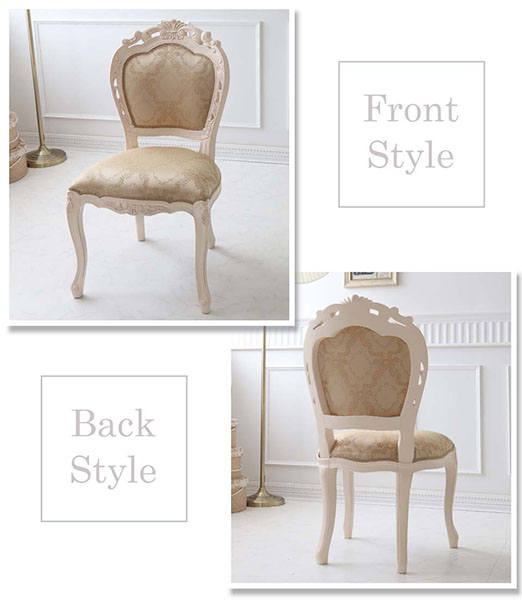 ダイニングデコチェア｜ヨーロピアンクラシックホワイト｜おしゃれ家具