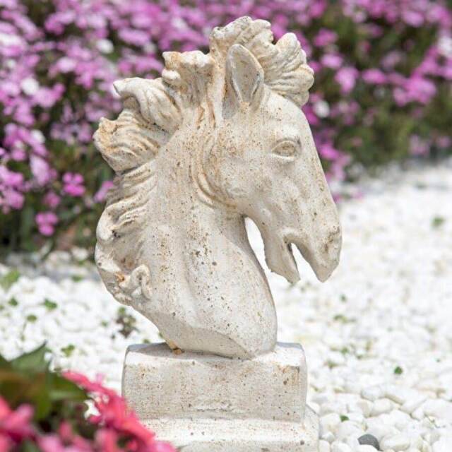 風水インテリア ホース セメント(馬の置物）｜Y-KAGU(輸入家具屋さん.com)