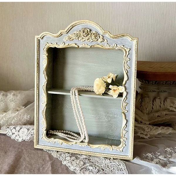 アンティーク シャビーシック ウォールシェルフ ディスプレイラック