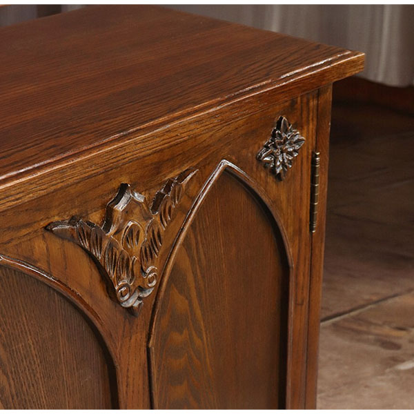 送料無料】 英国調 アンティークオークコレクション チャペル型 木製扉