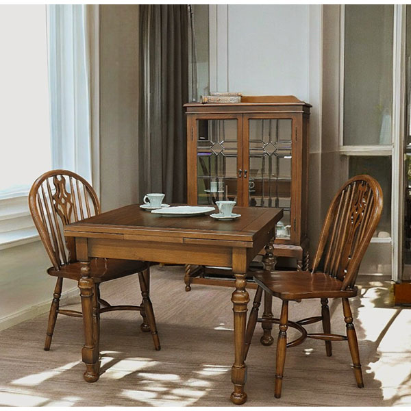 送料無料】 英国調 アンティークオークコレクション 伸長式ダイニング