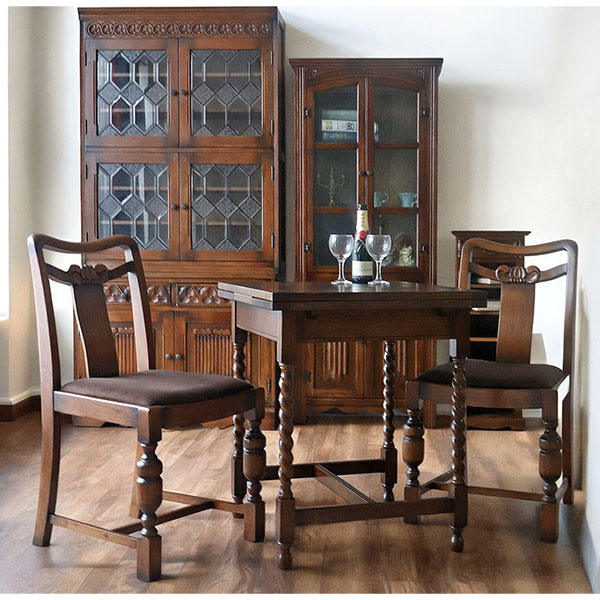 アンティークリプロダクト ダイニングチェア（プリンス・布張り