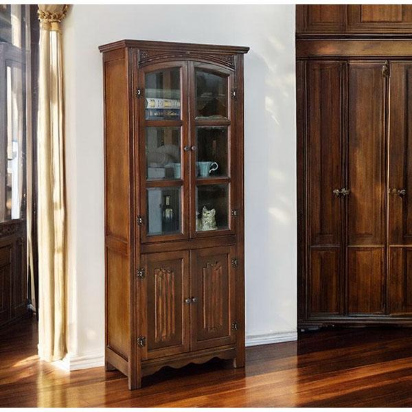 アンティークリプロダクト カップボード（食器棚） 【送料無料・開梱