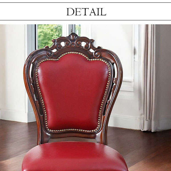 マリナカッシーリ 猫脚 ダイニングチェア (ワインボルドー 合皮）｜Y