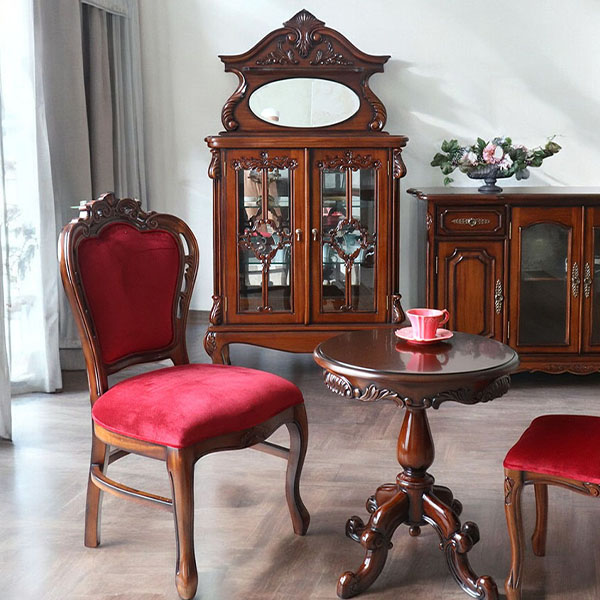 マリナカッシーリ 猫脚 ダイニングチェア (ベロアレッド)｜Y-KAGU(輸入