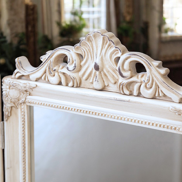 全3色】ロココ調 卓上型 スタンディングミラー 三面鏡 チャーチル