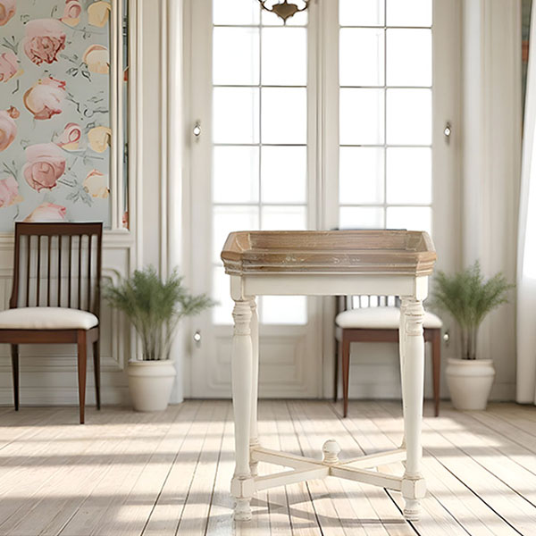 シャビーシック フレンチスタイル サイドテーブル 幅51cm｜Y-KAGU(輸入